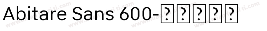 Abitare Sans 600字体转换